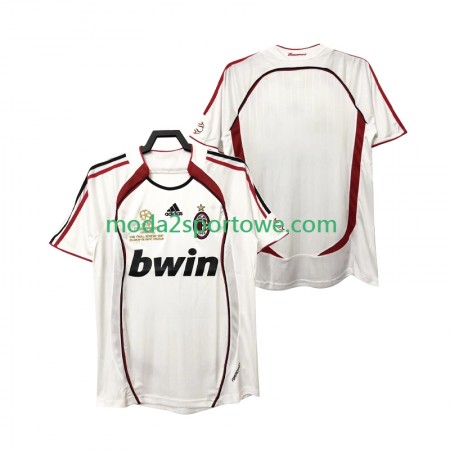 Koszulka AC Milan 2006 2007 Retro Wyjazdowe Stroje Piłkarskie Krótki Rękaw